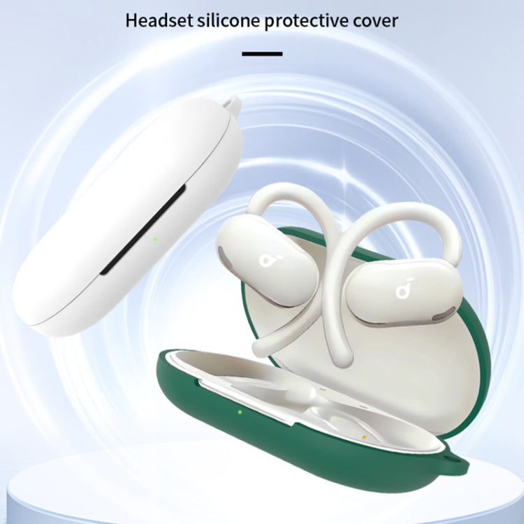 For Anker Soundcore V20i Wireless Earphone Silicone Protective Case(White) - Other Earphone Case by PMC Jewellery | Online Shopping South Africa | PMC Jewellery | Buy Now Pay Later Mobicred