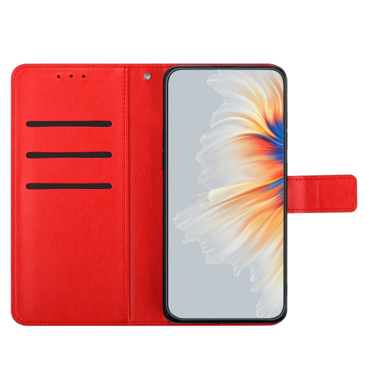 For Motorola Moto G Play 2024 Flower Embossed Leather Phone Case(Red) - Motorola Cases by PMC Jewellery | Online Shopping South Africa | PMC Jewellery | Buy Now Pay Later Mobicred