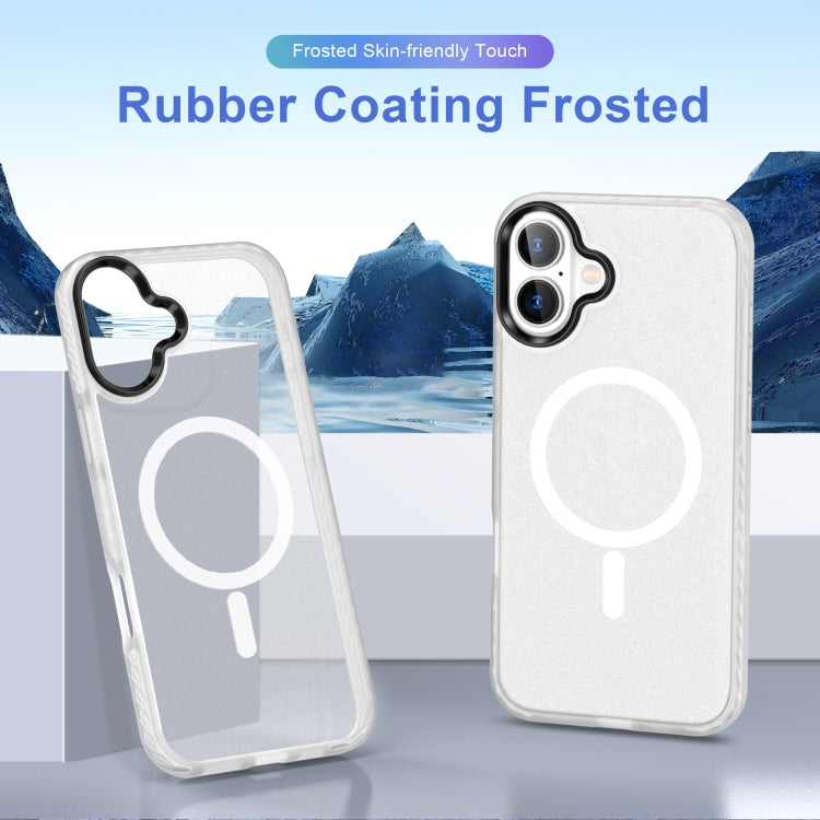 For iPhone 16 Plus Frosted Skin Feel MagSafe Transparent Phone Case(White) - iPhone 16 Plus Cases by PMC Jewellery | Online Shopping South Africa | PMC Jewellery | Buy Now Pay Later Mobicred