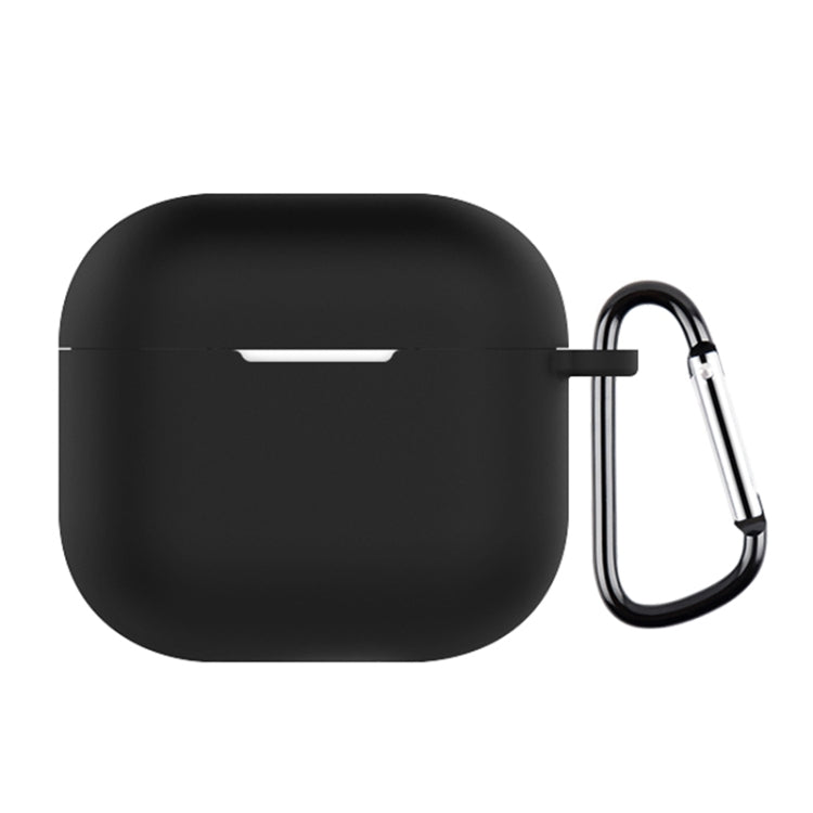 For AirPods 4 Silicone Earphone Protective Case with Hook(Black) - For AirPods 4 by PMC Jewellery | Online Shopping South Africa | PMC Jewellery | Buy Now Pay Later Mobicred