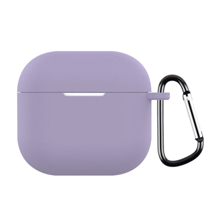 For AirPods 4 Silicone Earphone Protective Case with Hook(Lavender) - For AirPods 4 by PMC Jewellery | Online Shopping South Africa | PMC Jewellery | Buy Now Pay Later Mobicred