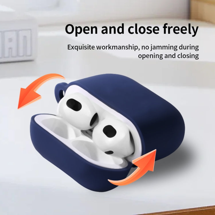 For AirPods 4 Silicone Earphone Protective Case with Hook(Sky Blue) - For AirPods 4 by PMC Jewellery | Online Shopping South Africa | PMC Jewellery | Buy Now Pay Later Mobicred