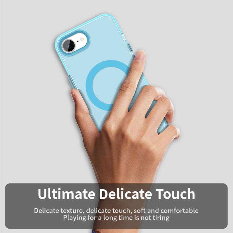 For iPhone 16e Candy Magsafe PC Hybrid TPU Phone Case(Blue) - iPhone 16e Cases by PMC TechLife | Online Shopping South Africa | PMC TechLife | Buy Now Pay Later Mobicred