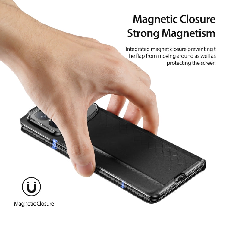 For Xiaomi Mix Fold 4 DUX DUCIS Bril Series PU + TPU Phone Case(Black) - Mix Fold 4 Cases by DUX DUCIS | Online Shopping South Africa | PMC Jewellery | Buy Now Pay Later Mobicred