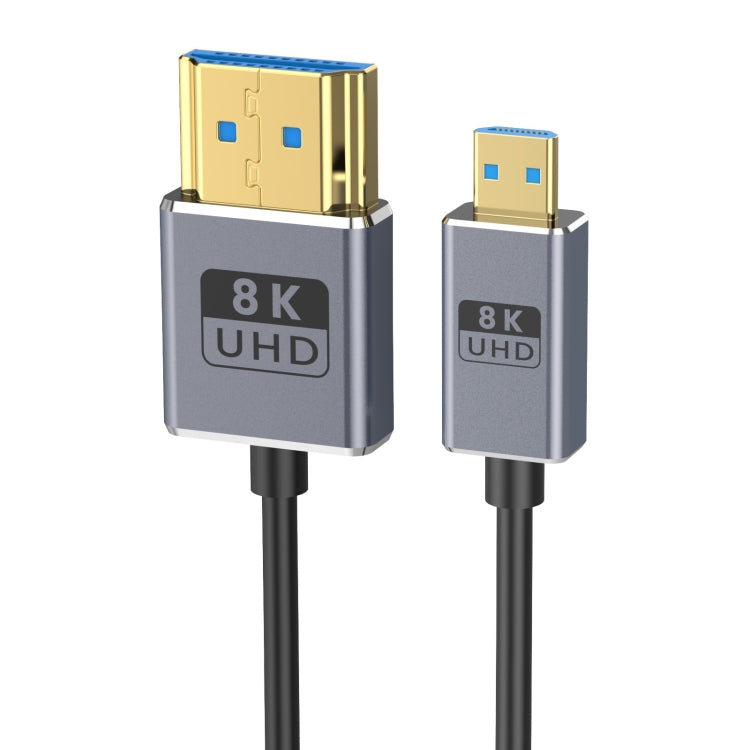 30cm Coaxial Micro HDMI to HDMI 8K UHD 48Gbps Video Connection Cable, Style:Straight Head - Cable by PMC Jewellery | Online Shopping South Africa | PMC Jewellery | Buy Now Pay Later Mobicred