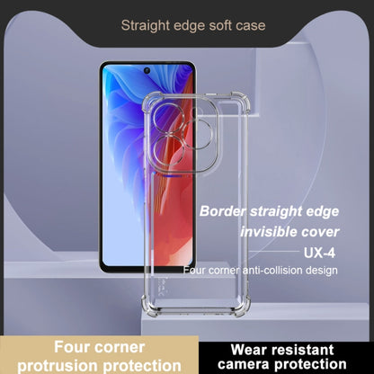 For Tecno Spark 20 / 20C IMAK UX-4 Series Four-corner Shockproof Phone Case(Transparent) - Tecno Cases by imak | Online Shopping South Africa | PMC Jewellery | Buy Now Pay Later Mobicred