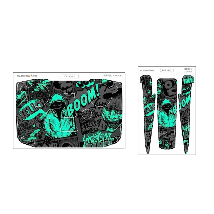 For DJI Neo Drone Body Remote Control Protective Sticker(Green Hat Man) - free shipping - PMC TechLife - Order now!