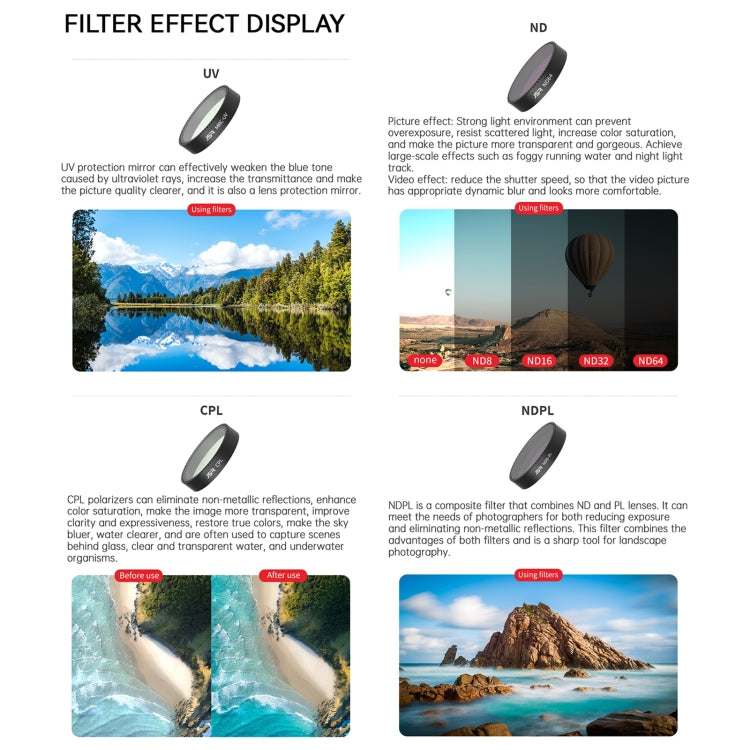 For DJI Neo JSR KB Series Drone Lens Filter, Filter:Streak Drawing Blue - free shipping - PMC TechLife - Order now!
