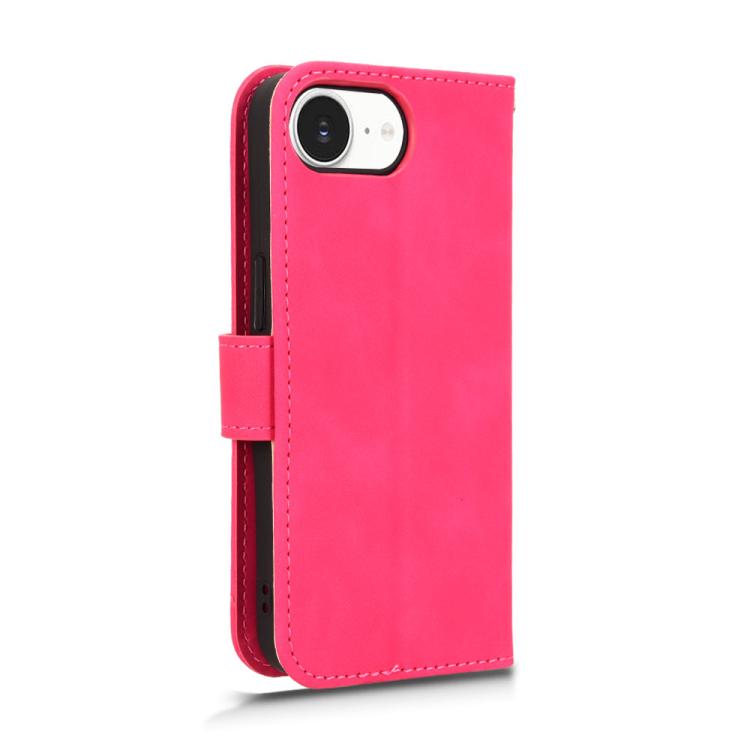 For iPhone 16e Skin Feel Magnetic Flip Leather Phone Case(Rose Red) - iPhone 16e Cases by PMC TechLife | Online Shopping South Africa | PMC TechLife | Buy Now Pay Later Mobicred