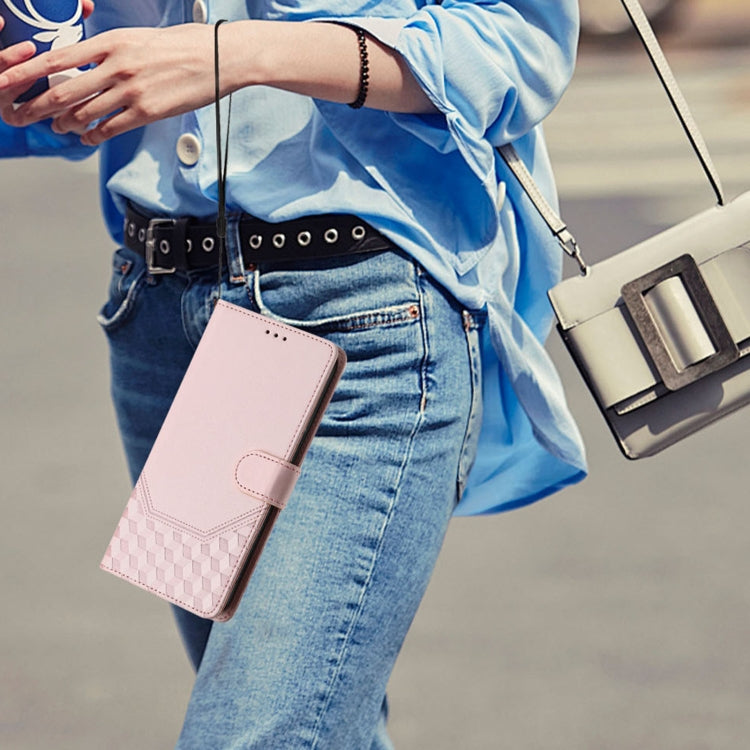 For Ulefone Note 14 Honeycomb Embossing RFID Leather Phone Case(Pink) - Ulefone Cases by PMC Jewellery | Online Shopping South Africa | PMC Jewellery | Buy Now Pay Later Mobicred