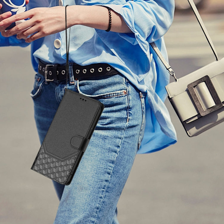 For Ulefone Note 14 Honeycomb Embossing RFID Leather Phone Case(Black) - Ulefone Cases by PMC Jewellery | Online Shopping South Africa | PMC Jewellery | Buy Now Pay Later Mobicred