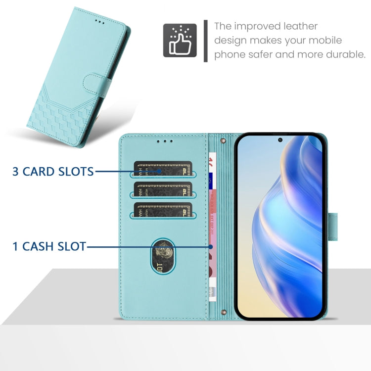 For Ulefone Note 18 Ultra Honeycomb Embossing RFID Leather Phone Case(Mint Green) - Ulefone Cases by PMC Jewellery | Online Shopping South Africa | PMC Jewellery | Buy Now Pay Later Mobicred