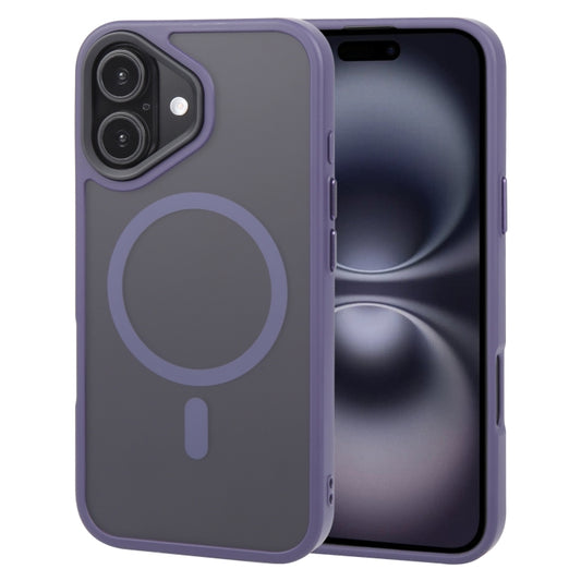 For iPhone 16 GEBEI Skin Feel MagSafe Magnetic Phone Case(Purple) - iPhone 16 Cases by GEBEI | Online Shopping South Africa | PMC Jewellery | Buy Now Pay Later Mobicred