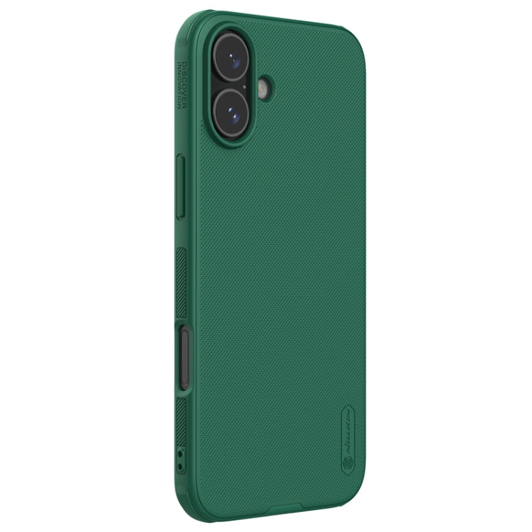 For iPhone 16 NILLKIN Frosted Shield Pro PC + TPU Phone Case(Green) - iPhone 16 Cases by NILLKIN | Online Shopping South Africa | PMC Jewellery | Buy Now Pay Later Mobicred