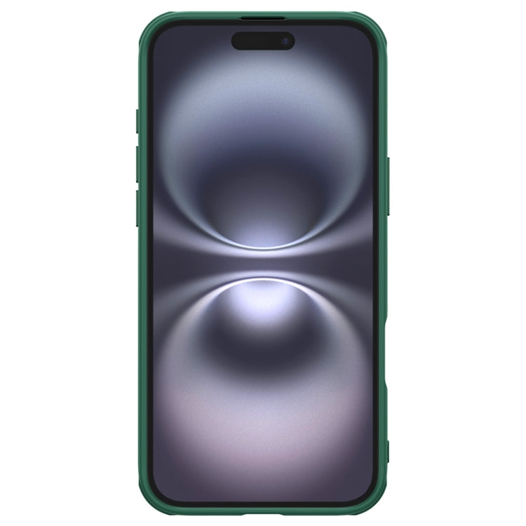 For iPhone 16 NILLKIN Frosted Shield Pro PC + TPU Phone Case(Green) - iPhone 16 Cases by NILLKIN | Online Shopping South Africa | PMC Jewellery | Buy Now Pay Later Mobicred