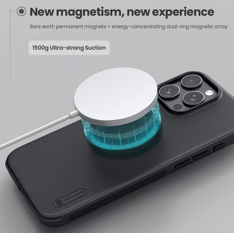 For iPhone 16 Pro NILLKIN Frosted Shield Pro Magnetic Magsafe Phone Case(Blue) - free shipping - PMC Jewellery - Order now!