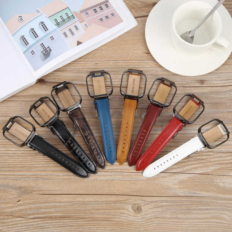 For Redmi Watch 4 Metal Black Frame Genuine Leather Watch Band(Bamboo Black) - free shipping - PMc TechLife - Order now!