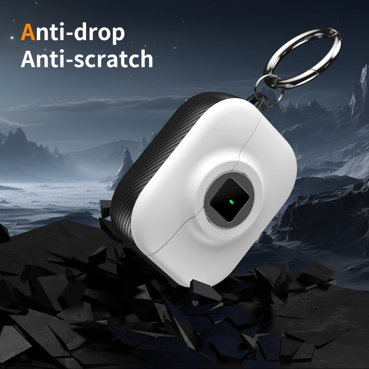 For AirPods 3 Camera Series PC + TPU Headset Shockproof Carbon Fibre Case(Black) - For AirPods 3 by PMC Jewellery | Online Shopping South Africa | PMC Jewellery | Buy Now Pay Later Mobicred