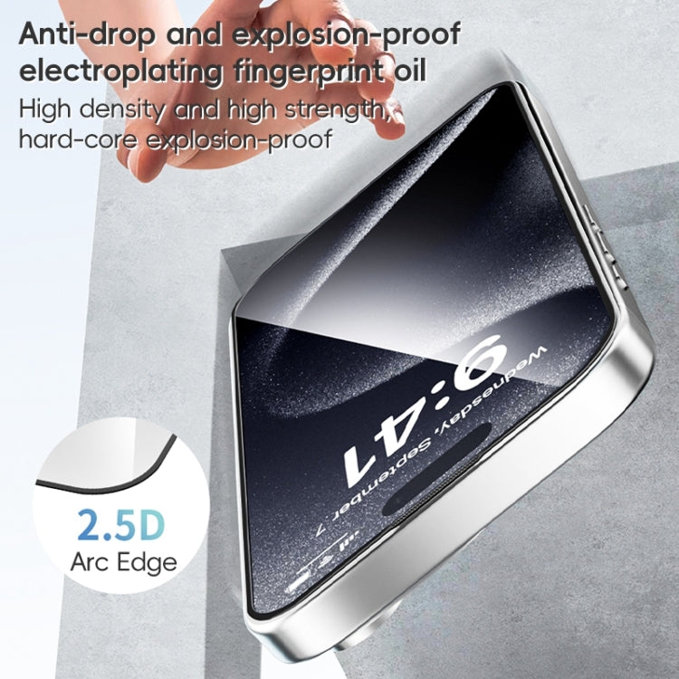 For iPhone 16 Pro Max ZGA 0.33mm 2.5D Anti-static HD Tempered Glass Film - free shipping - PMC Jewellery - Order now!