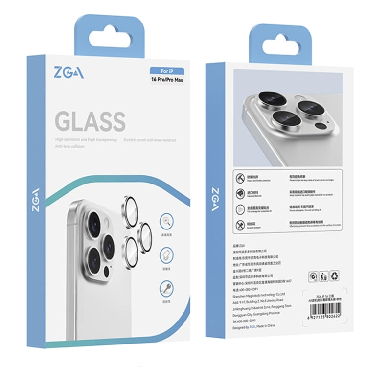 For iPhone 16 Pro / 16 Pro Max AR Eagle Eye Phone Lens Film(Silver) - iPhone 16 Pro Max Tempered Glass by ZGA | Online Shopping South Africa | PMC Jewellery | Buy Now Pay Later Mobicred