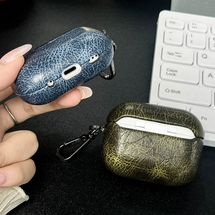 For AirPods 3 Retro Oil Leather Bluetooth Earphones Protective Case(Coffee) - For AirPods 3 by PMC Jewellery | Online Shopping South Africa | PMC Jewellery | Buy Now Pay Later Mobicred