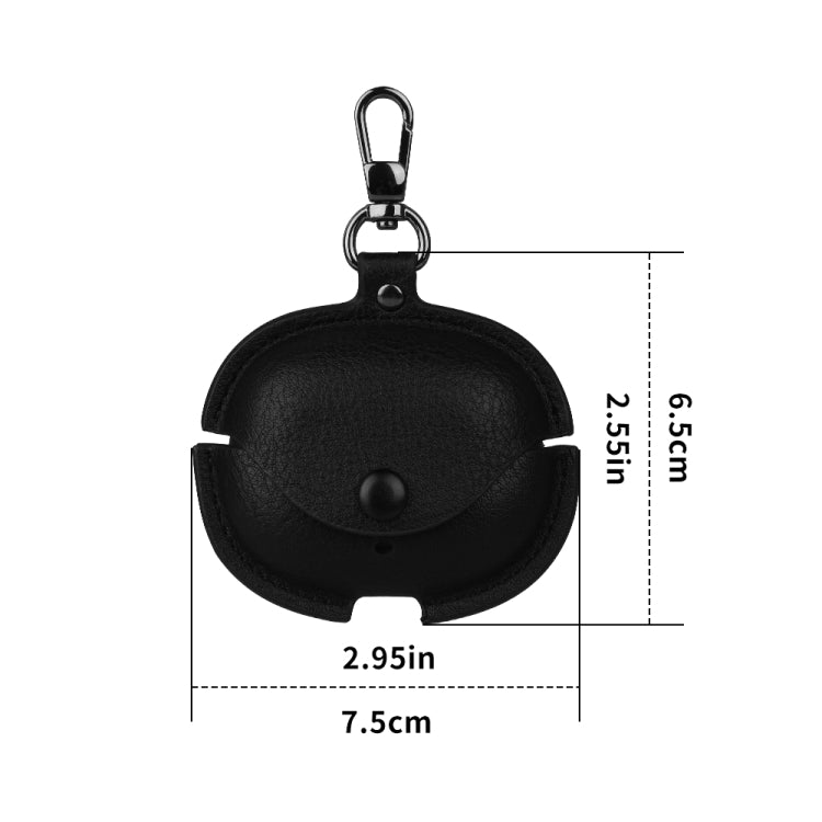 For Realme Buds Air 5 Pro Leather Earphone Protective Case with Hook(Blue) - free shipping - PMC Jewellery - Order now!