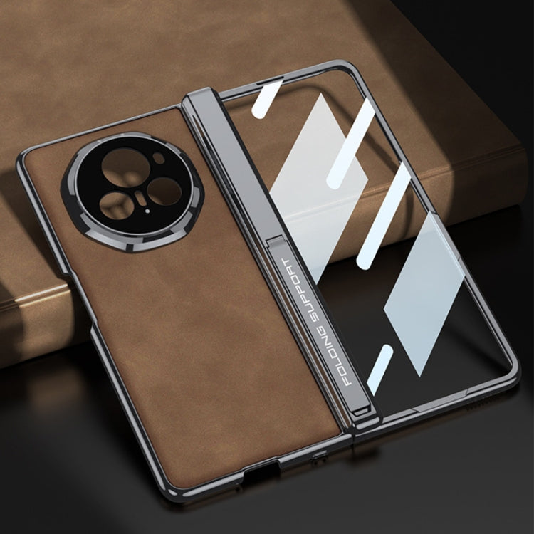 For Honor Magic Vs3 GKK Integrated Magnetic Fold Hinge Leather Shockproof Phone Case(Matte Brown) - free shipping - PMC Jewellery - Order now!