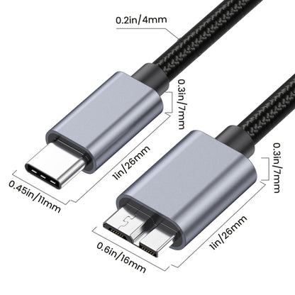 10Gbps USB-C / Type-C 3.1 to Micro B Mobile Hard Disk Adapter Cable, Length:3m - Cable & Adapters by PMC Jewellery | Online Shopping South Africa | PMC Jewellery | Buy Now Pay Later Mobicred