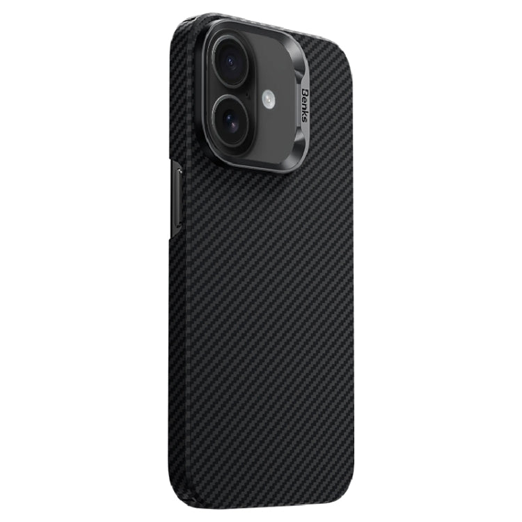 For iPhone 16 Plus Benks Classic Kevlar 600D Fiber MagSafe Phone Case(Black) - free shipping - PMC Jewellery - Order now!