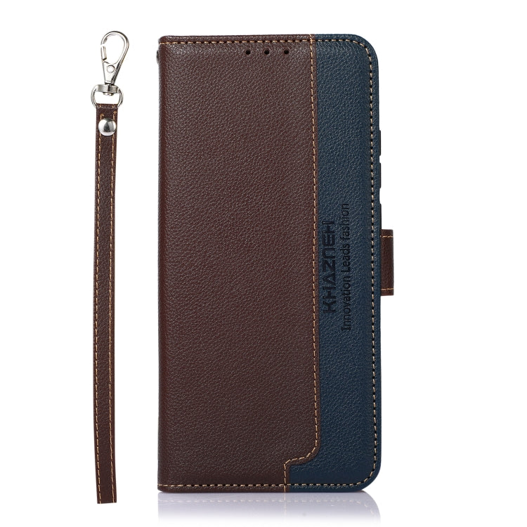 For Samsung Galaxy S25 Ultra KHAZNEH Litchi Texture Leather RFID Phone Case(Brown) - Galaxy S25 Ultra 5G Cases by PMC Jewellery | Online Shopping South Africa | PMC Jewellery | Buy Now Pay Later Mobicred