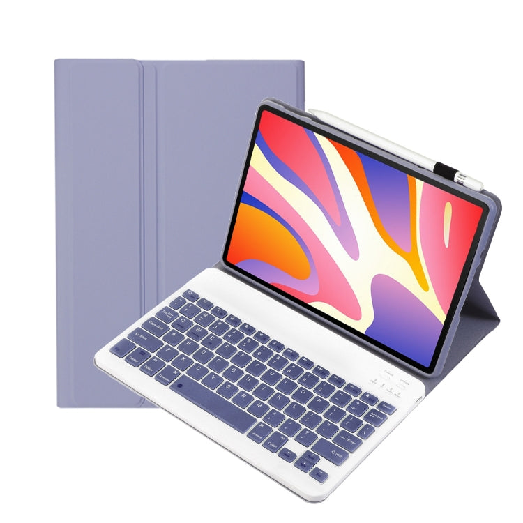 For Huawei MatePad SE 11 2024 AH21 Ultra-thin Detachable Bluetooth Keyboard Leather Tablet Case(Lavender White) - free shipping - PMC Jewellery - Order now!