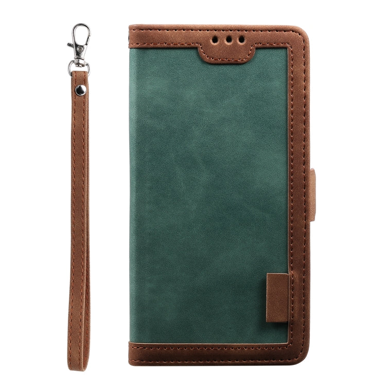 For Samsung Galaxy S25+ 5G Retro Splicing Horizontal Flip Leather Phone Case(Green) - Galaxy S25+ 5G Cases by PMC Jewellery | Online Shopping South Africa | PMC Jewellery | Buy Now Pay Later Mobicred