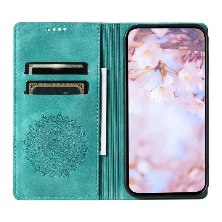 For Samsung Galaxy S25+ 5G Totem Embossed Magnetic Leather Phone Case(Green) - Galaxy S25+ 5G Cases by PMC Jewellery | Online Shopping South Africa | PMC Jewellery | Buy Now Pay Later Mobicred