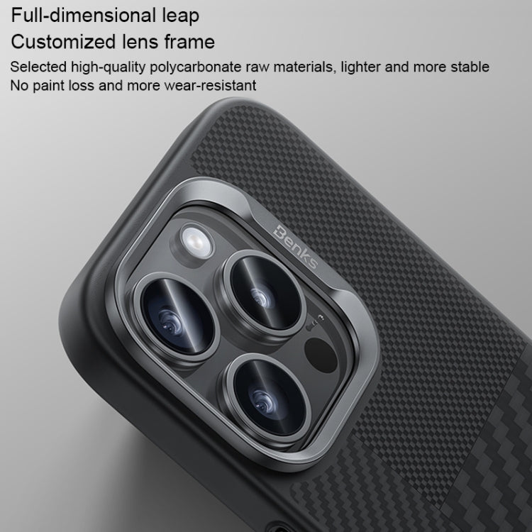 For iPhone 16 Pro Benks Montage MagSafe Kevlar Fiber Phone Case(Black) - free shipping - PMC Jewellery - Order now!
