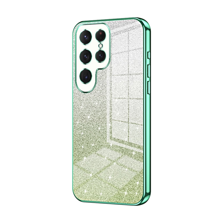 For Samsung Galaxy S25 Ultra 5G Gradient Glitter Powder Electroplated Phone Case(Green) - Galaxy S25 Ultra 5G Cases by PMC Jewellery | Online Shopping South Africa | PMC Jewellery | Buy Now Pay Later Mobicred
