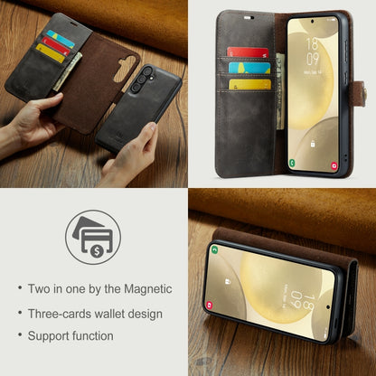 For Samsung Galaxy S24 FE 5G DG.MING Crazy Horse Texture Detachable Magnetic Leather Case(Grey) - Galaxy S24 FE 5G Cases by DG.MING | Online Shopping South Africa | PMC Jewellery | Buy Now Pay Later Mobicred