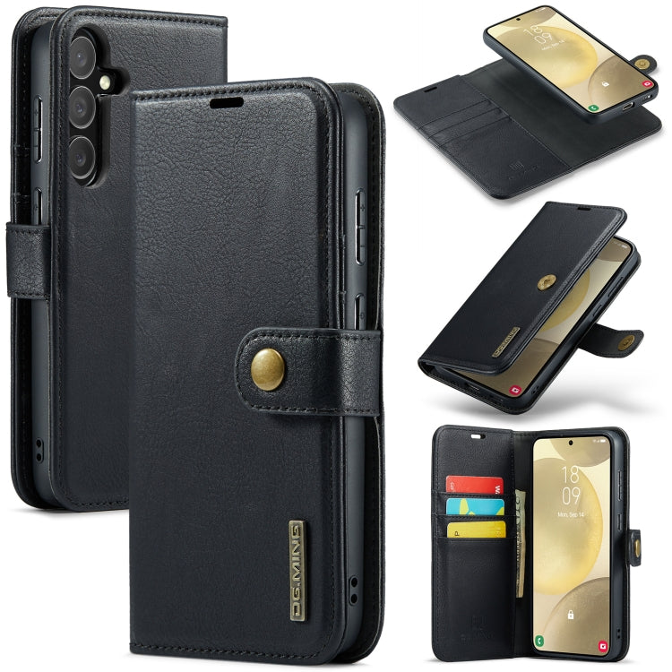 For Samsung Galaxy S24 FE 5G DG.MING Crazy Horse Texture Detachable Magnetic Leather Case(Black) - Galaxy S24 FE 5G Cases by DG.MING | Online Shopping South Africa | PMC Jewellery | Buy Now Pay Later Mobicred