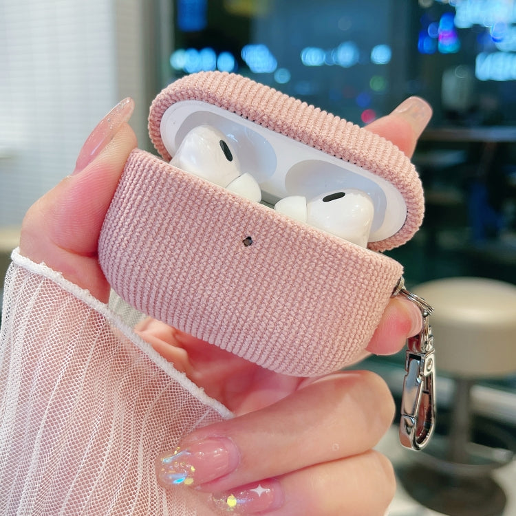 For AirPods 3 Corduroy Cloth Pattern Earphone Protective Case(Khaki) - For AirPods 3 by PMC Jewellery | Online Shopping South Africa | PMC Jewellery | Buy Now Pay Later Mobicred