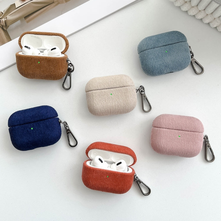 For AirPods 3 Corduroy Cloth Pattern Earphone Protective Case(Sky Blue) - For AirPods 3 by PMC Jewellery | Online Shopping South Africa | PMC Jewellery | Buy Now Pay Later Mobicred