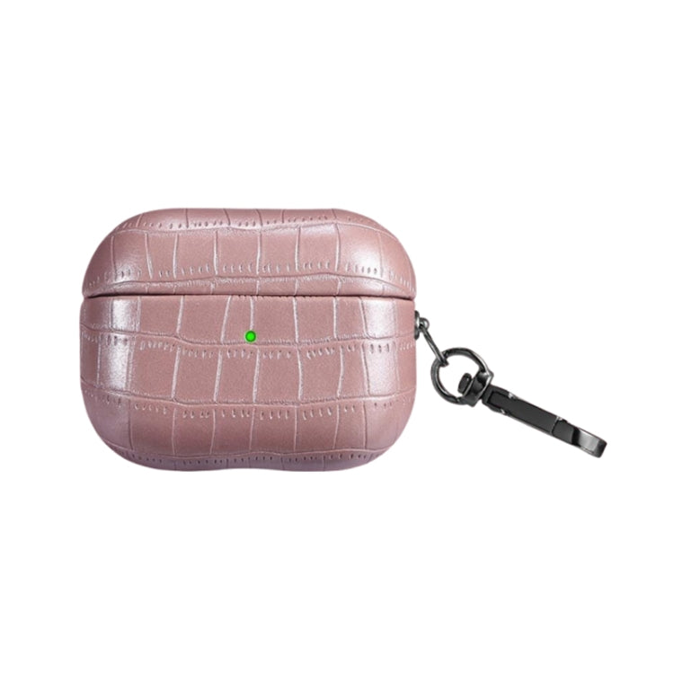 For AirPods 3 Crocodile Texture Earphone Protective Case(Rose Gold) - For AirPods 3 by PMC Jewellery | Online Shopping South Africa | PMC Jewellery | Buy Now Pay Later Mobicred