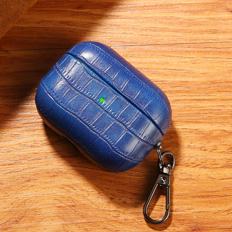 For AirPods 3 Crocodile Texture Earphone Protective Case(Royal Blue) - For AirPods 3 by PMC Jewellery | Online Shopping South Africa | PMC Jewellery | Buy Now Pay Later Mobicred