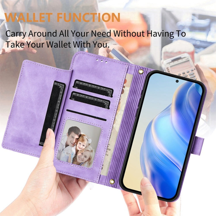 For Ulefone Note 17 Pro Multi-Card Slots Zipper Wallet Leather Phone Case(Purple) - Ulefone Cases by PMC Jewellery | Online Shopping South Africa | PMC Jewellery | Buy Now Pay Later Mobicred