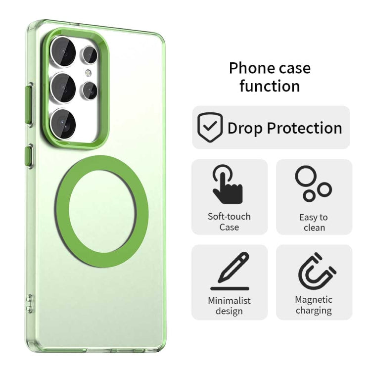 For Samsung Galaxy S25 Ultra 5G Candy Magsafe PC Hybrid TPU Phone Case(Green) - Galaxy S25 Ultra 5G Cases by PMC Jewellery | Online Shopping South Africa | PMC Jewellery | Buy Now Pay Later Mobicred