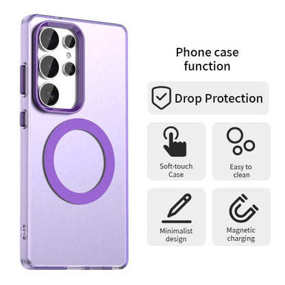 For Samsung Galaxy S25 Ultra 5G Candy Magsafe PC Hybrid TPU Phone Case(Purple) - Galaxy S25 Ultra 5G Cases by PMC Jewellery | Online Shopping South Africa | PMC Jewellery | Buy Now Pay Later Mobicred