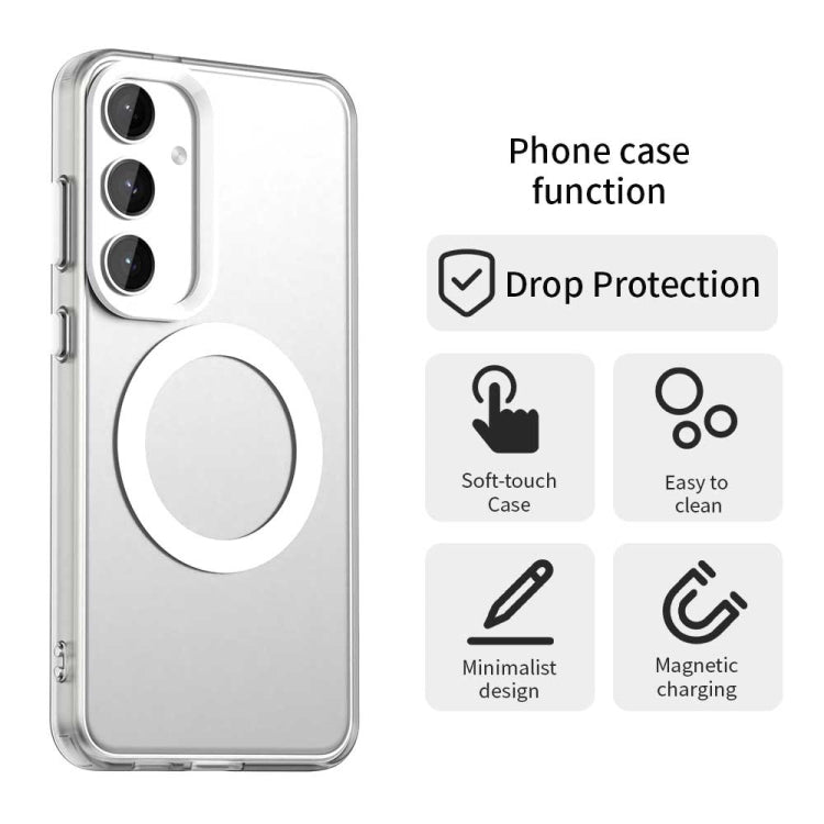 For Samsung Galaxy S25 5G Candy Magsafe PC Hybrid TPU Phone Case(White) - Galaxy S25 5G Cases by PMC Jewellery | Online Shopping South Africa | PMC Jewellery | Buy Now Pay Later Mobicred