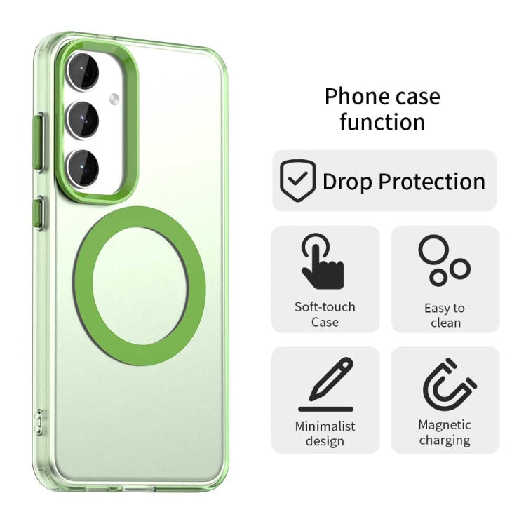 For Samsung Galaxy S25+ 5G Candy Magsafe PC Hybrid TPU Phone Case(Green) - Galaxy S25+ 5G Cases by PMC Jewellery | Online Shopping South Africa | PMC Jewellery | Buy Now Pay Later Mobicred