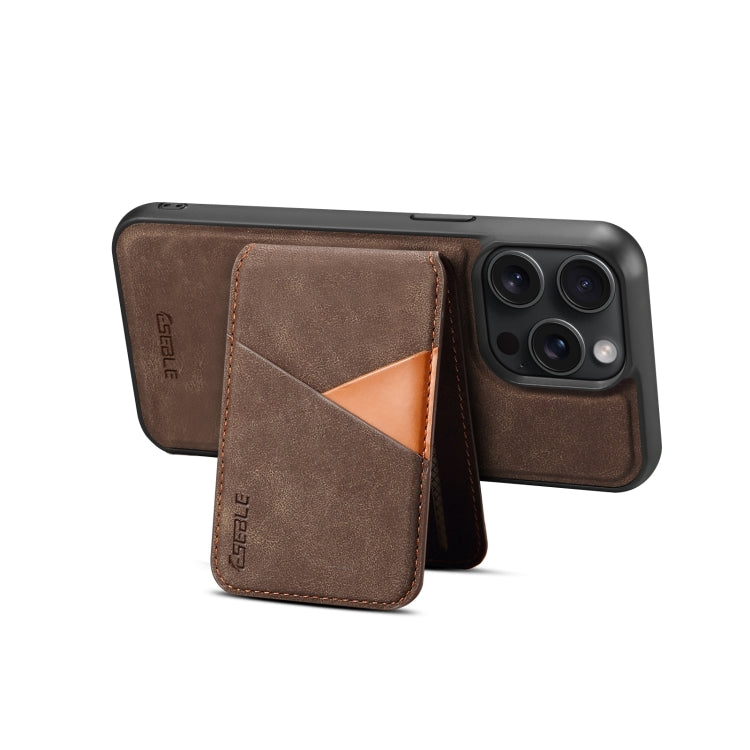 For iPhone 16 Pro Max ESEBLE E2 Retro Texture Card Slots MagSafe RFID Leather Case(Coffee) - iPhone 16 Pro Max Cases by ESEBLE | Online Shopping South Africa | PMC Jewellery | Buy Now Pay Later Mobicred