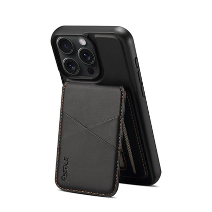 For iPhone 16 Pro Max ESEBLE E3 Plain Texture Card Slots MagSafe RFID Leather Case(Black) - iPhone 16 Pro Max Cases by ESEBLE | Online Shopping South Africa | PMC Jewellery | Buy Now Pay Later Mobicred