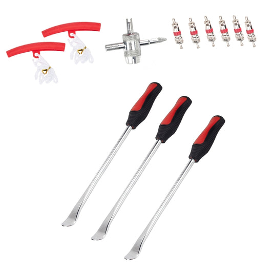 12 in 1 Car / Motorcycle Tire Repair Tool Spoon Tire Spoons Lever Tire Changing Tools with Red Tyre Protector - Tire Repair & Installation Tools by PMC Jewellery | Online Shopping South Africa | PMC Jewellery