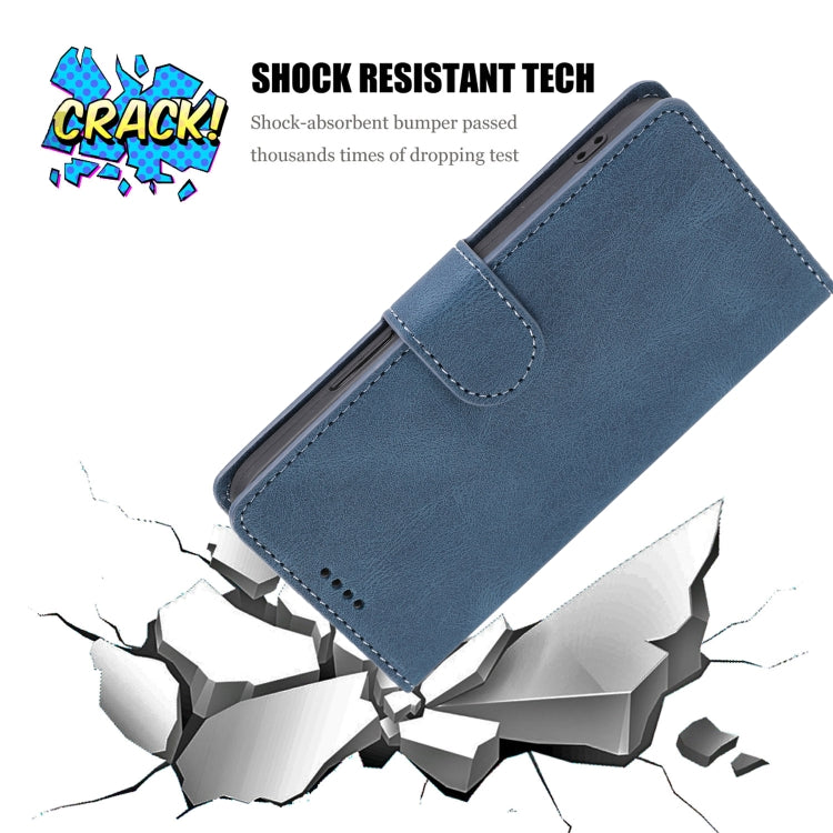 For iPhone 16e Fantasy Skin-feel Calfskin Texture Leather Phone Case(Blue) - iPhone 16e Cases by PMC TechLife | Online Shopping South Africa | PMC TechLife | Buy Now Pay Later Mobicred